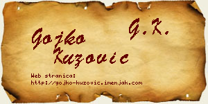 Gojko Kuzović vizit kartica